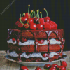 Aesthetic Cherry Cake Diamond Painting