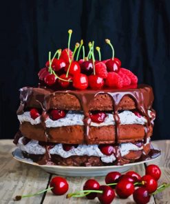 Aesthetic Cherry Cake Diamond Painting