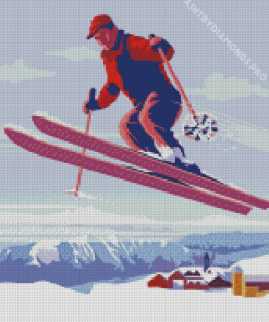 Alpine Skier Diamond Painting