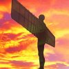 Angel Of The North At Sunset Diamond Painting