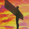 Angel Of The North At Sunset Diamond Painting