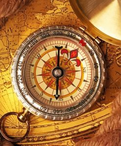 Antique Compass Rose Diamond Painting