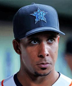 Astros Michael Brantley Face Diamond Painting