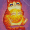 Cat Holding Sun Art Diamond Painting