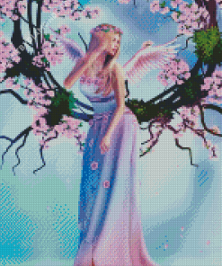 Cherry Blossom Spring Fairy Diamond Painting