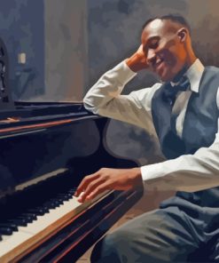 Classic Black Man At Piano Diamond Painting