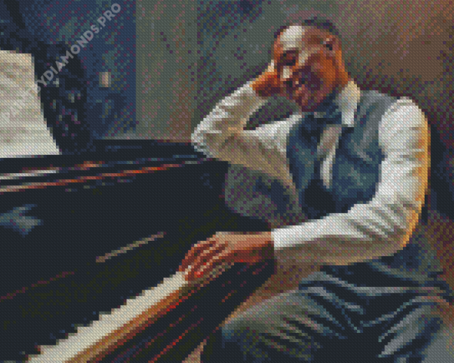 Classic Black Man At Piano Diamond Painting