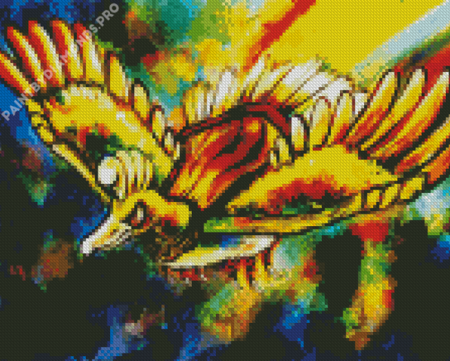 Colorful Ho Oh Art Diamond Painting