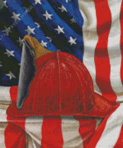 Fireman Helmet Diamond Painting