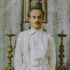 Gibran Khalil Gibran Wit White Suit By Diamond Painting