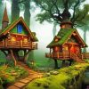 Gnome Houses Art Diamond Painting