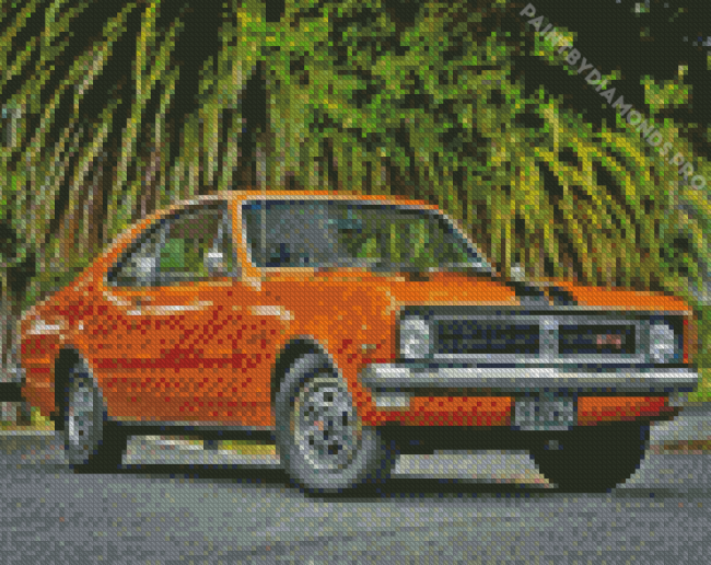 Golden Classic HT Holden Car Diamond Painting