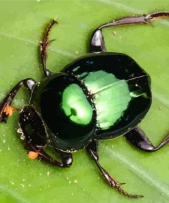 Green Scarab Diamond Painting