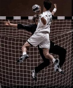 Handball Players Match With Diamond Painting