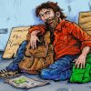 Homeless Man Art Diamond Painting