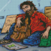 Homeless Man Art Diamond Painting