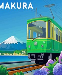 Kamakura Train Diamond Painting