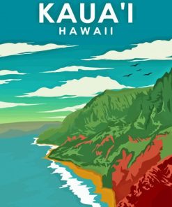 Kauai Island In Hawaii Poster Diamond Painting