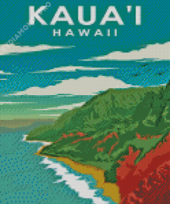 Kauai Island In Hawaii Poster Diamond Painting