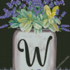 Letter W Flowers Diamond Painting