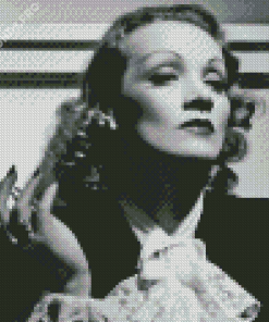 Marlene Dietrich Actress Smoking Cigarette Diamond Painting