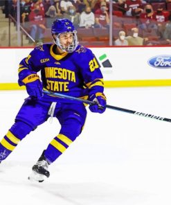 Minnesota State Hockey Player Diamond Painting