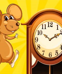 Mouse Clock Diamond Painting