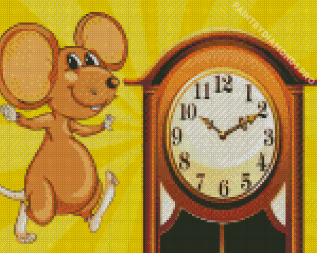 Mouse Clock Diamond Painting