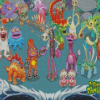 My Singing Monsters Game Characters Diamond Painting