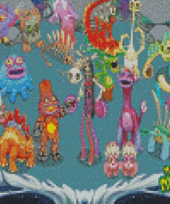 My Singing Monsters Game Characters Diamond Painting