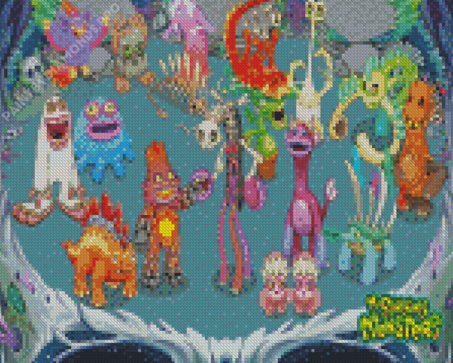 My Singing Monsters Game Characters Diamond Painting