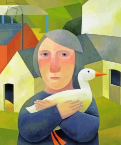 Old Woman And Duck Diamond Painting