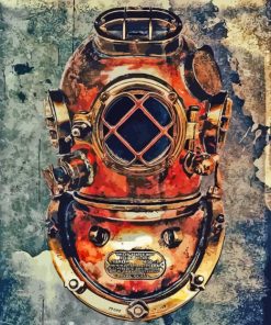 Old Diving Helmet Diamond Painting