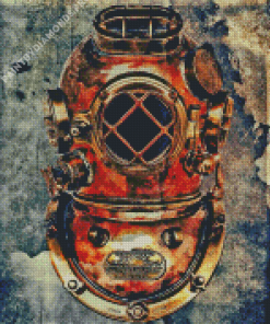 Old Diving Helmet Diamond Painting