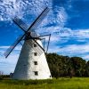 Vintage Old Windmill Landscape By Diamond Painting