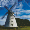 Vintage Old Windmill Landscape By Diamond Painting