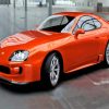 Orange Toyota Supra Mk4 Luxury Car Diamond Painting