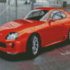 Orange Toyota Supra Mk4 Luxury Car Diamond Painting