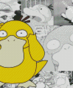 Psyduck Monochrome Art Diamond Painting