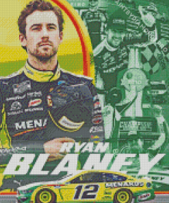 Ryan Blaney Illustration Poster Diamond Painting