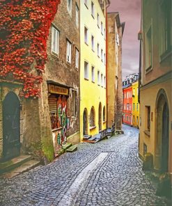 Salzburg Austria Old Town Streets Diamond Painting