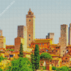 San Gimignano Town In Italy Diamond Painting