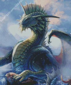 Silver Dragon Diamond Painting