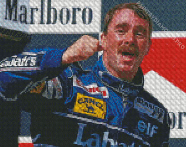 The Car Driver Nigel Mansell Diamond Painting