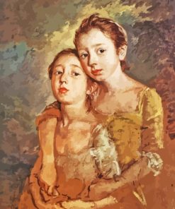 The Painter's Daughters With A Cat Thomas Gainsborough Diamond Painting