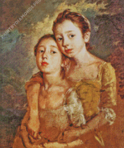 The Painter's Daughters With A Cat Thomas Gainsborough Diamond Painting