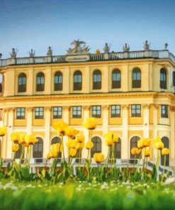 Yellow Tulips Schonbrunn Palace Diamond Painting