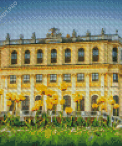 Yellow Tulips Schonbrunn Palace Diamond Painting