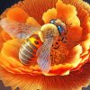 Aesthetic Bee On Flower Diamond Painting