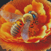 Aesthetic Bee On Flower Diamond Painting